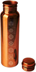 Pure Copper Water Bottle, 950ml Capacity, Handmade, 500g Weight