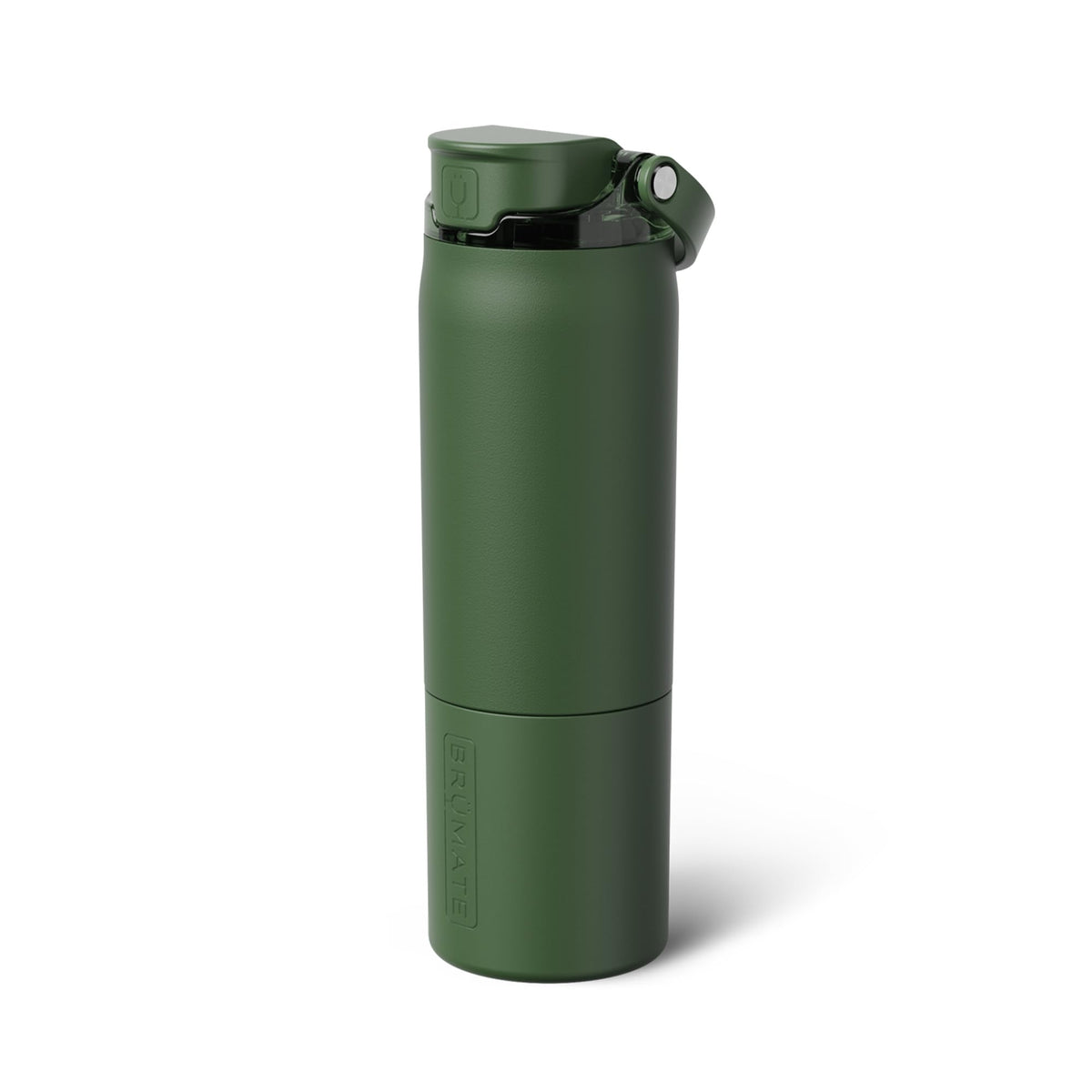 BrüMate Rise 35oz Water Bottle With 100% Leakproof Covered Silicone Straw | Insulated Stainless Steel Water Bottle With Removable Straw | Fast Flow | Soft Sip Silicone Spout | BPA-Free (Sage)