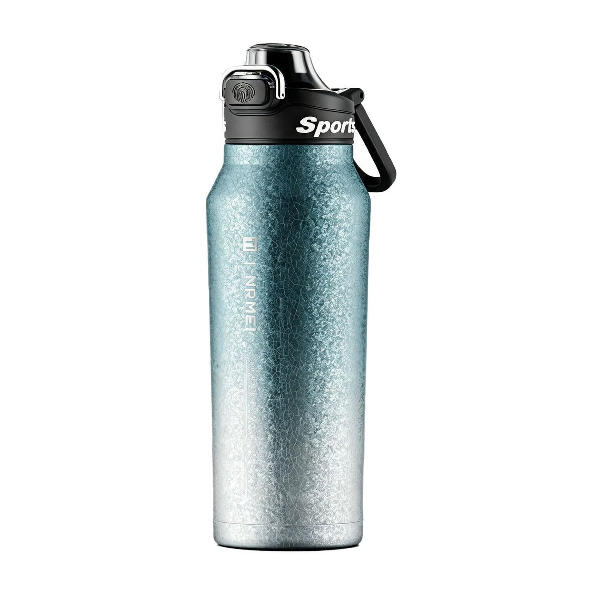 32oz (1000ml) Pure Titanium Insulated Water Bottle, Lightweight Tumbler Double Wall Vacuum Flask, Leakproof Travel Mug Cup for Outdoor Sports Camping Fitness RT178D (Ice Flower Silver)