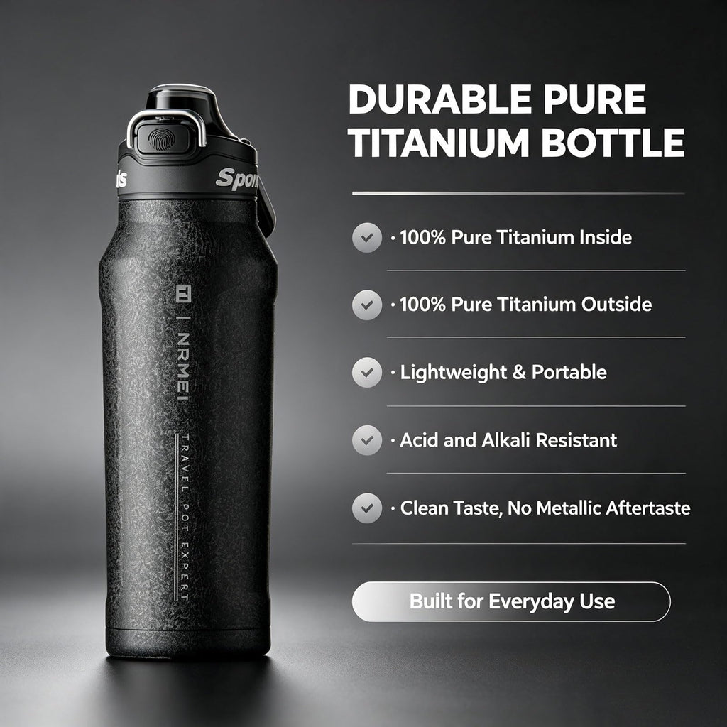 Titanium Insulated Sports Water Bottle 51oz RT178D Grad‑Blue