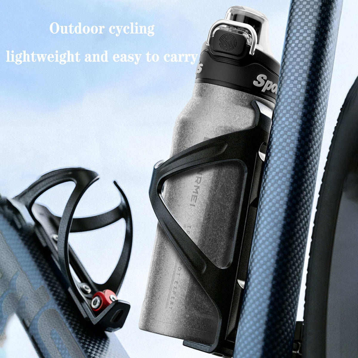 32oz (1000ml) Pure Titanium Insulated Water Bottle, Lightweight Tumbler Double Wall Vacuum Flask, Leakproof Travel Mug Cup for Outdoor Sports Camping Fitness RT178D (Ice Flower Silver)