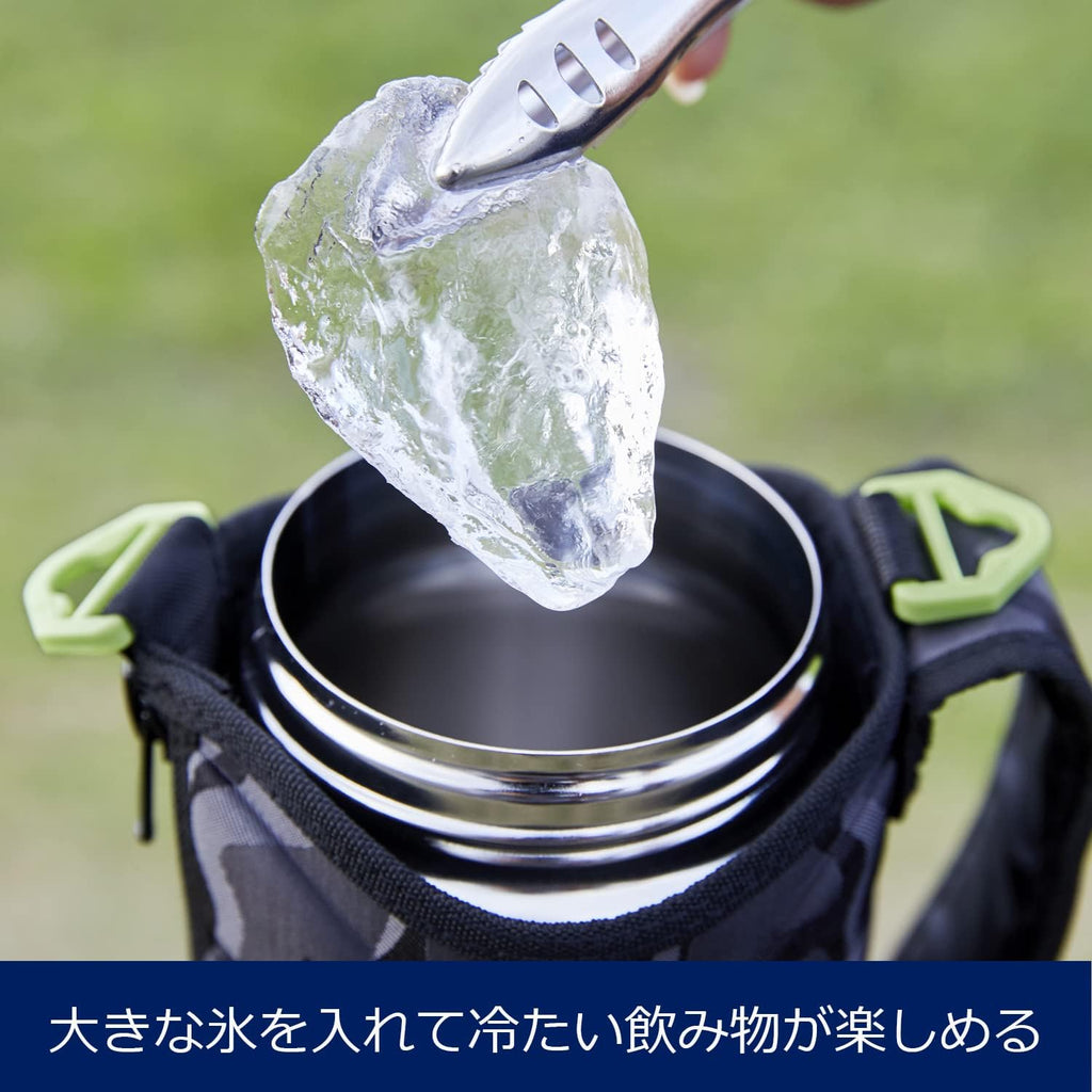 Tiger Water Bottle, 0.3 gal (1.2 L), Sahara Stainless Steel Bottle, Sports, Direct Drinking, Wide Mouth, Cold Insulation, Blue MME-F120AK