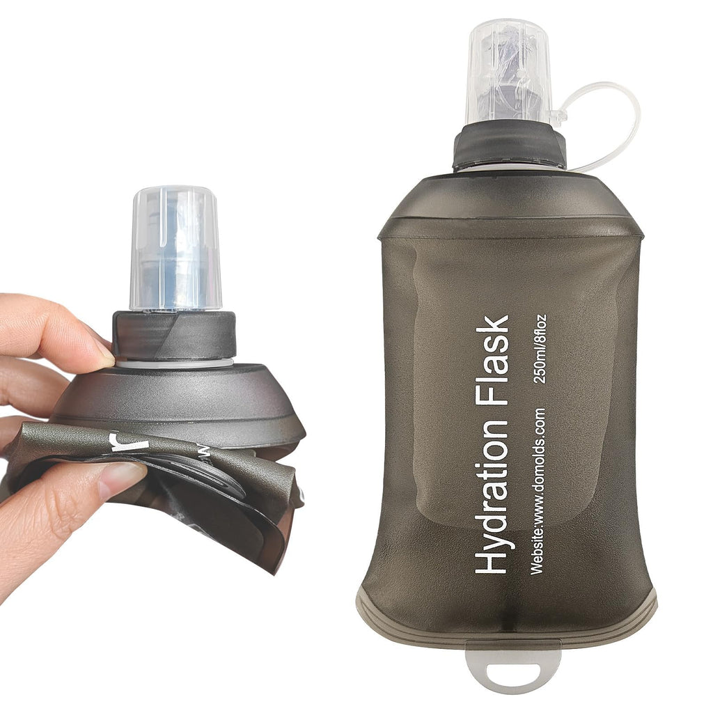 AXEN Soft Flask TPU Foldable Running Hydration Flask, Soft Collapsible Water Bottle for Hydration Pack Cycling Marathon Running Hiking