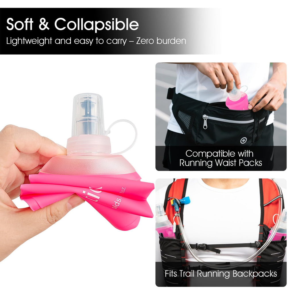 GUYI GYGYL Soft Flask, Collapsible Water Bottle for Sports, 500ml Grey