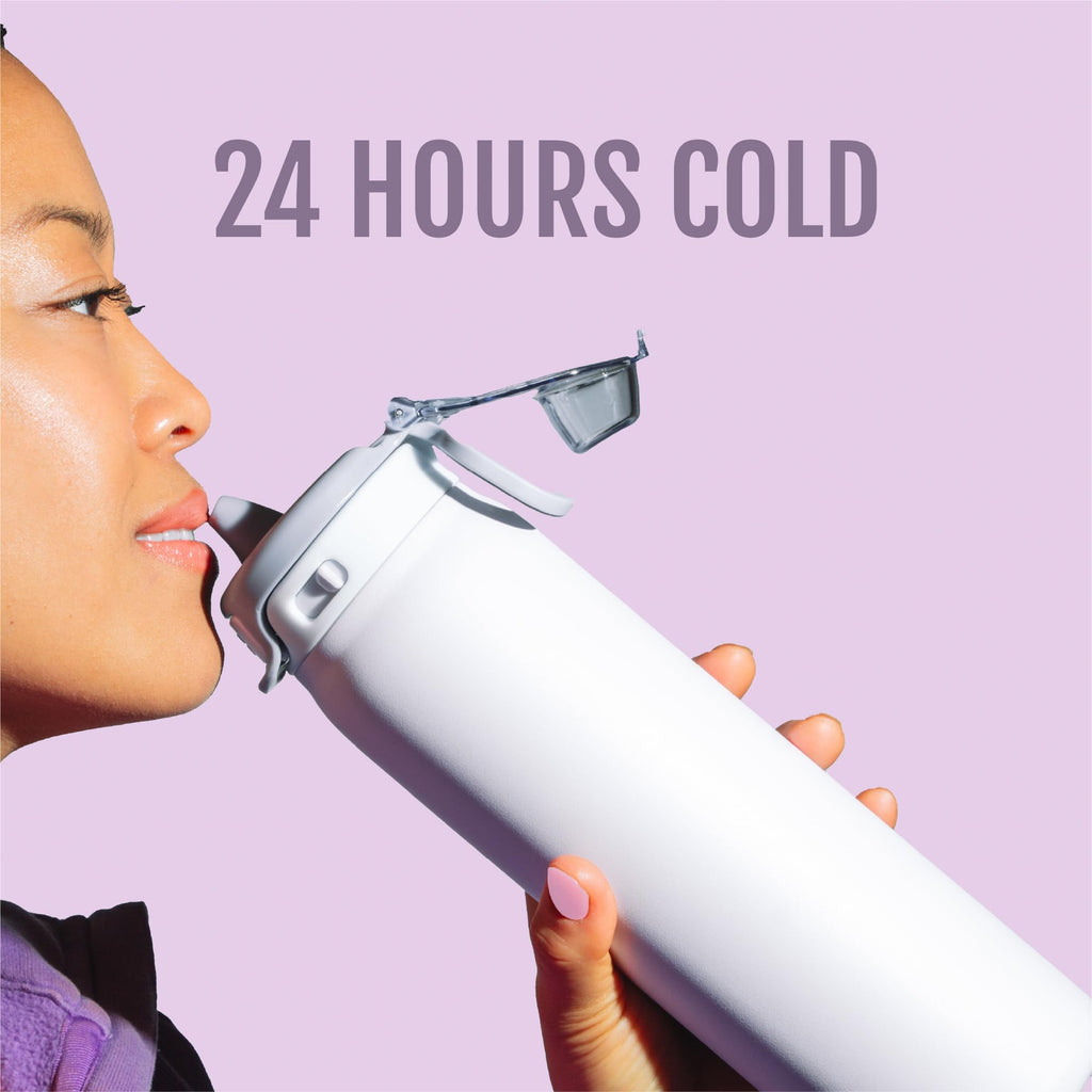 Ello Pop & Fill Insulated Stainless Steel Water Bottle with Quick Fill Lid, Leakproof Locking, Sip or Chug Spout, BPA-Free, Double Wall Vacuum Insulated for Sports, Travel & School- 22oz / 32oz / 40oz