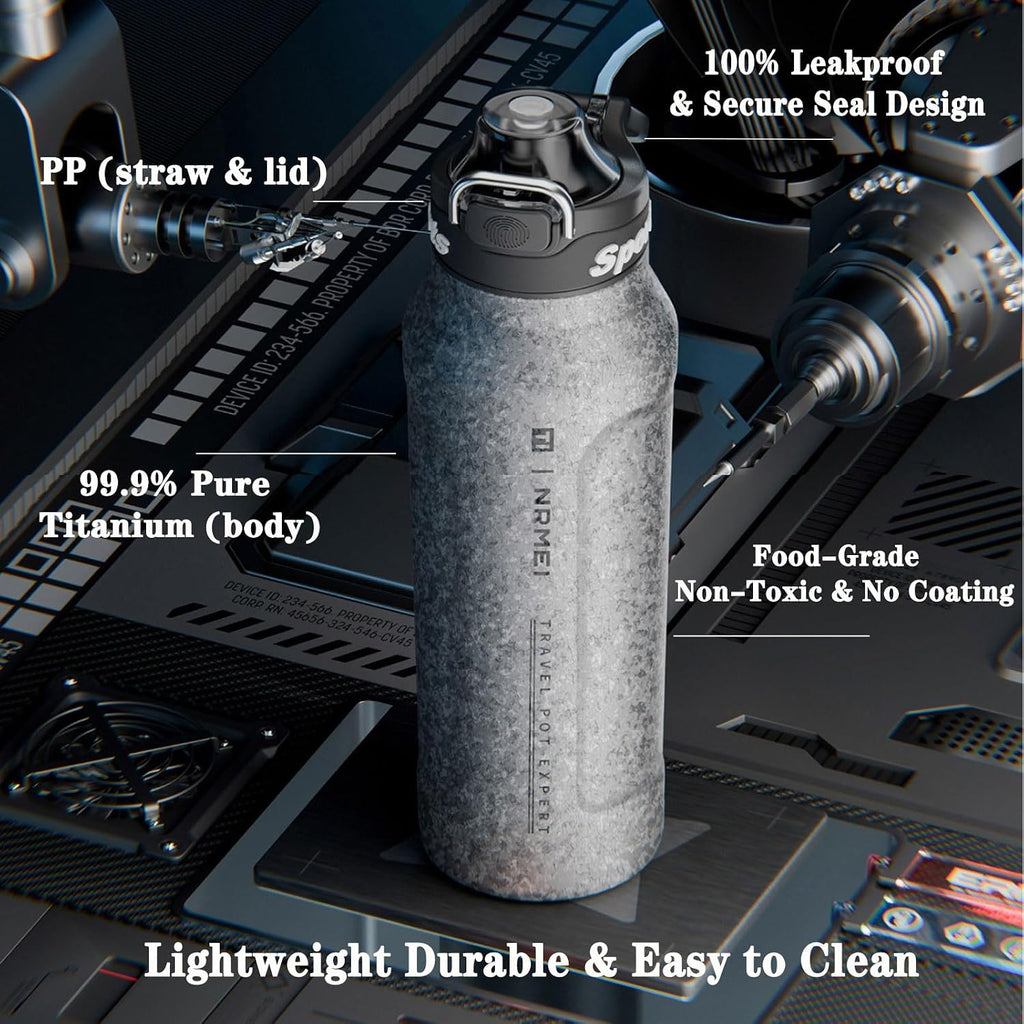 Titanium Insulated Sports Water Bottle 51oz RT178D Grad‑Blue