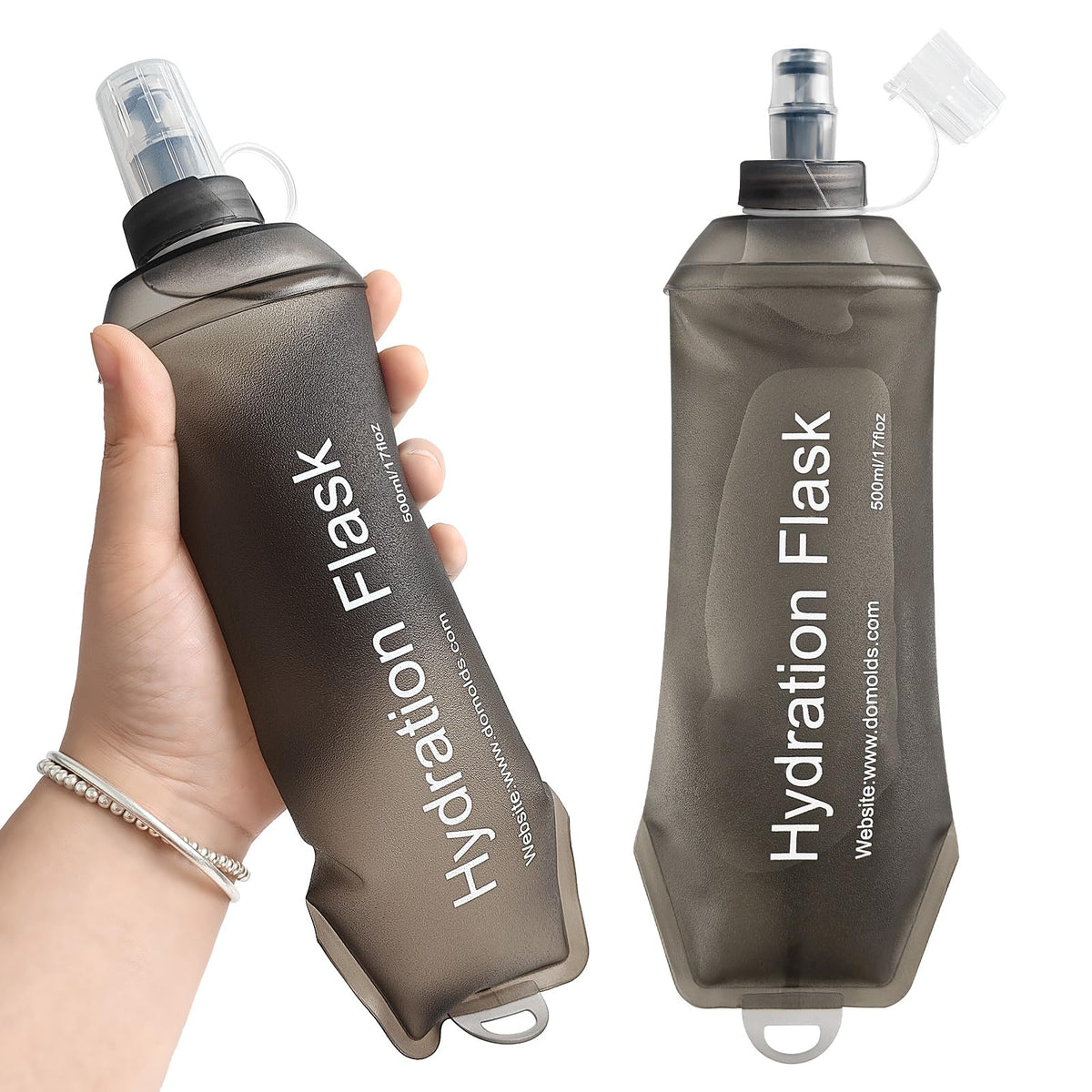 GUYI GYGYL Soft Flask, Collapsible Water Bottle for Sports, 500ml Grey