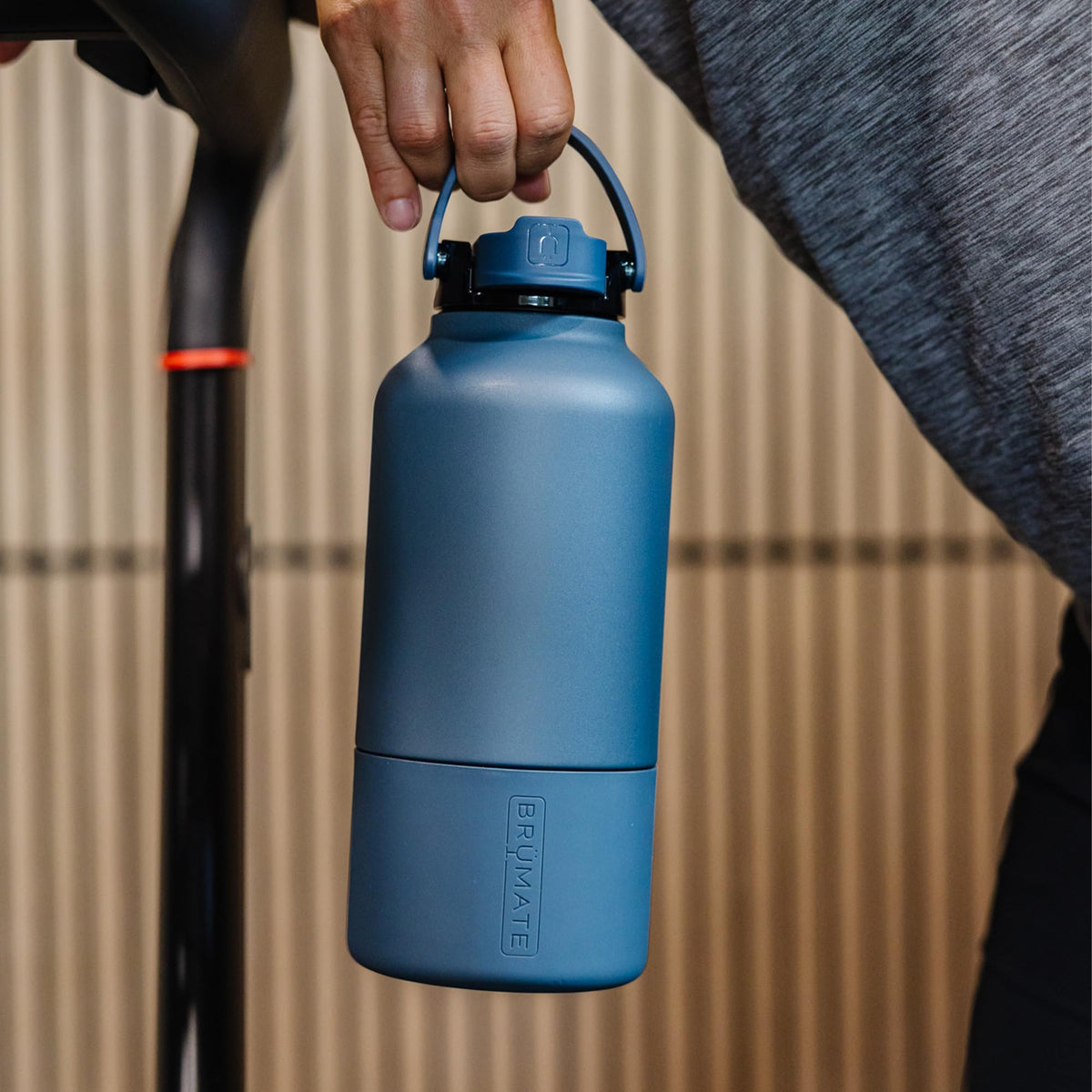 BrüMate Rise 35oz Water Bottle With 100% Leakproof Covered Silicone Straw | Insulated Stainless Steel Water Bottle With Removable Straw | Fast Flow | Soft Sip Silicone Spout | BPA-Free (Sage)