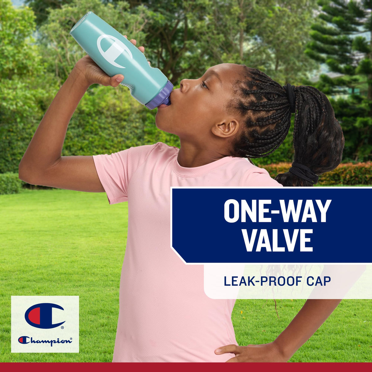 Champion Quench Squeeze Water Bottle, BPA-Free, 24oz (Bonnie Blue)